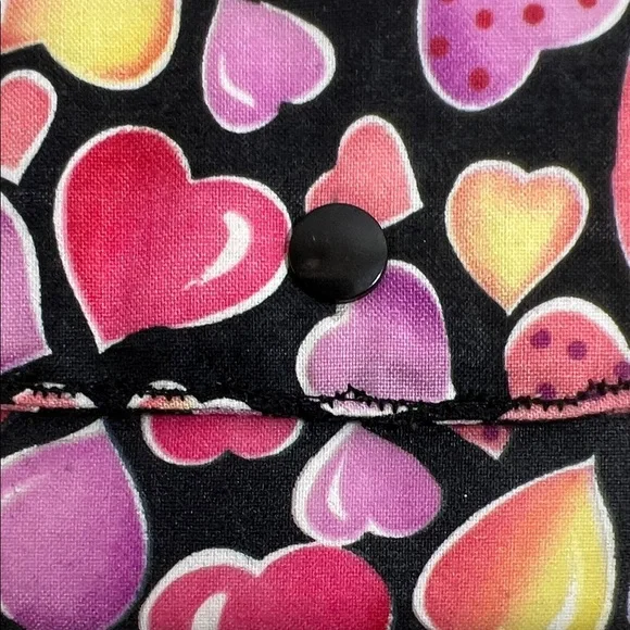 Handmade Colorful Heart Pattern Change Purse with Wristlet - Picture 4 of 8